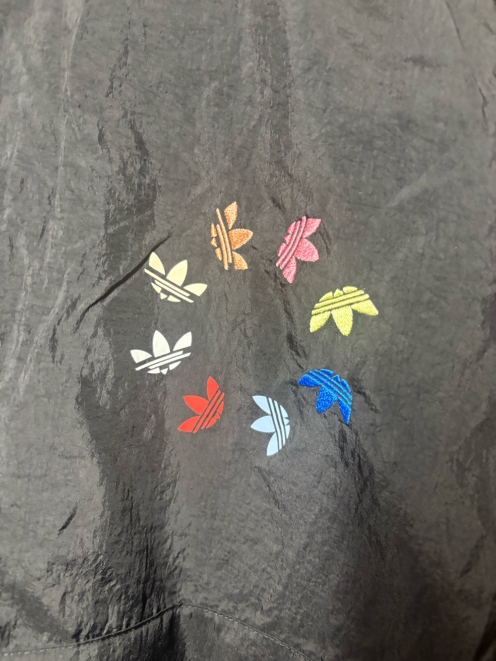 Adidas Originals Adicolor Shattered Trefoil Track Windbreaker with Multicolor, L - Picture 5 of 9